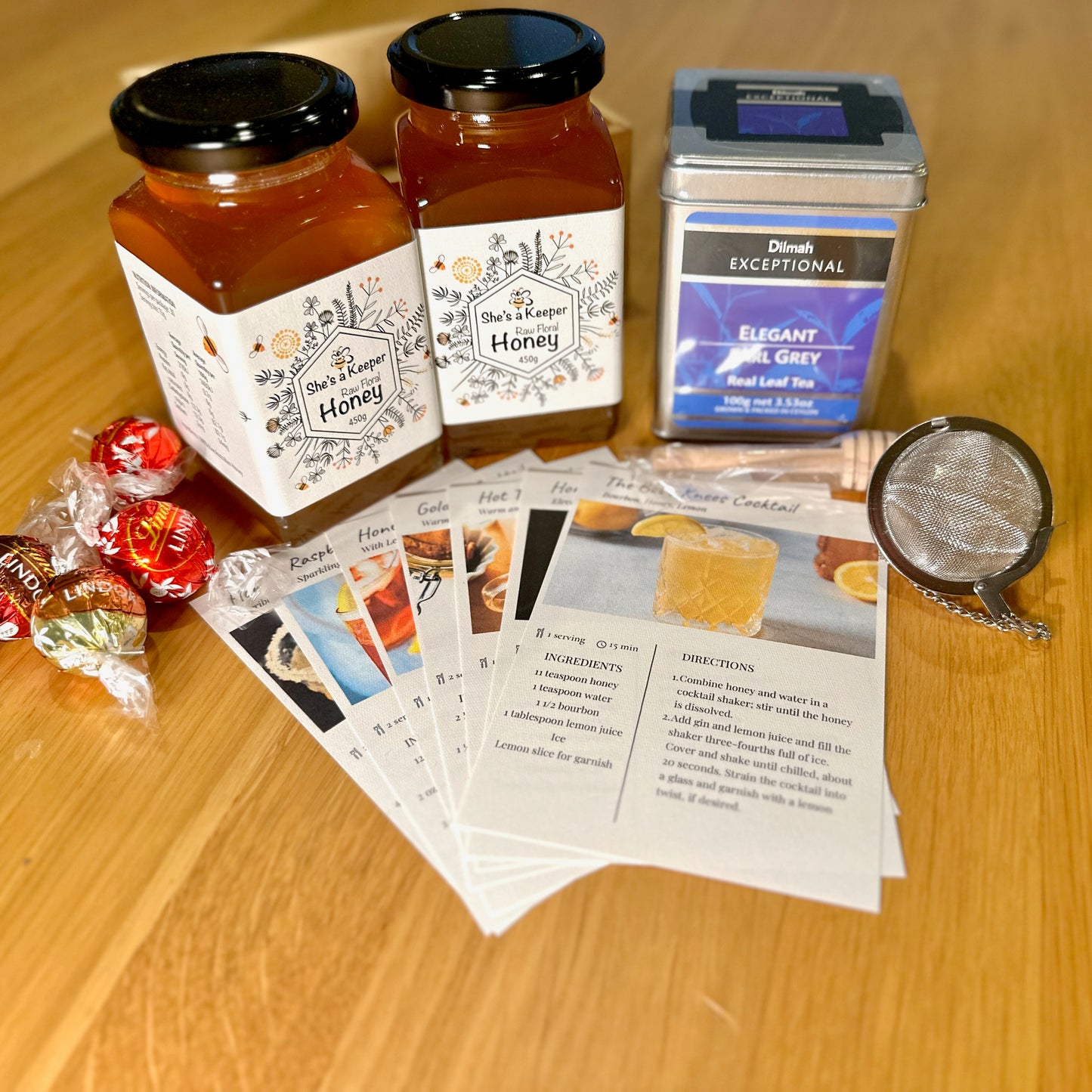 Honey Gift Basket, with Recipes and Tea
